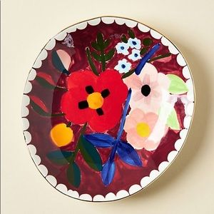 Anthropologie BRAND NEW, Francesca Kaye Floral Atelier Dessert Plate